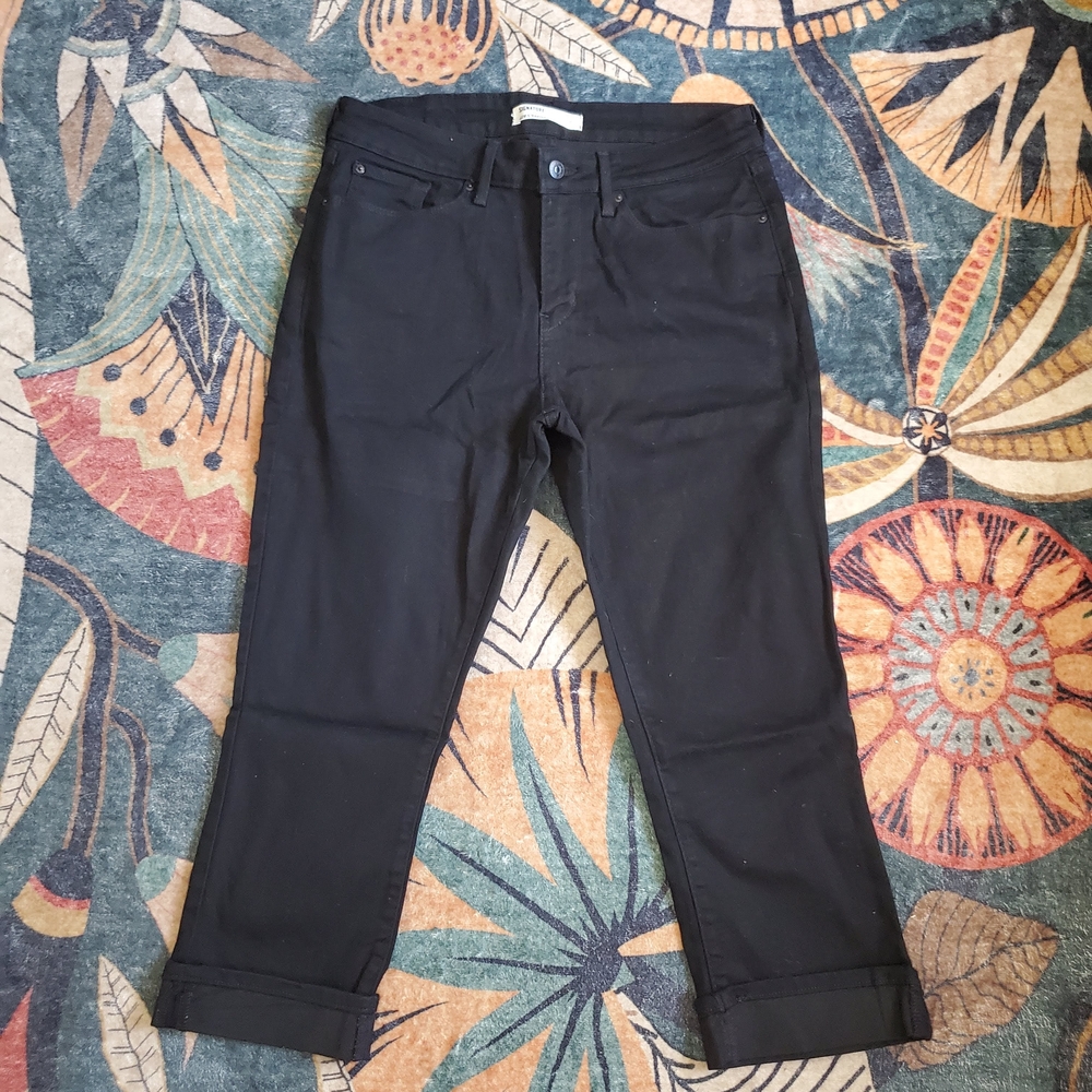 Signature by Levi Strauss Black Cropped Jeans